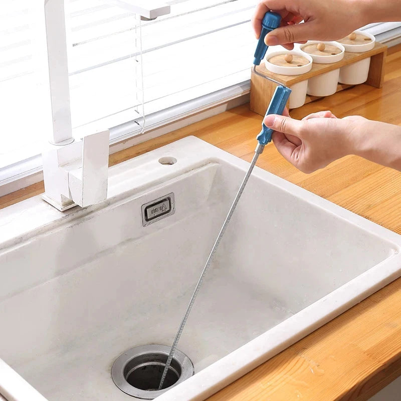 Multifunctional Sewer Unclogger Pipe Flexible Metal Spring Sink Dredge Auger Plumbing Toilet Floor Drain Unclogger Tool