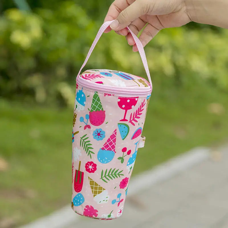 Baby Milk Bottle Insulation Bags Cartoon Portable Waterproof Feeding Bottle Thermal Bag Milk Warmer Cooler Stroller Hang Bags