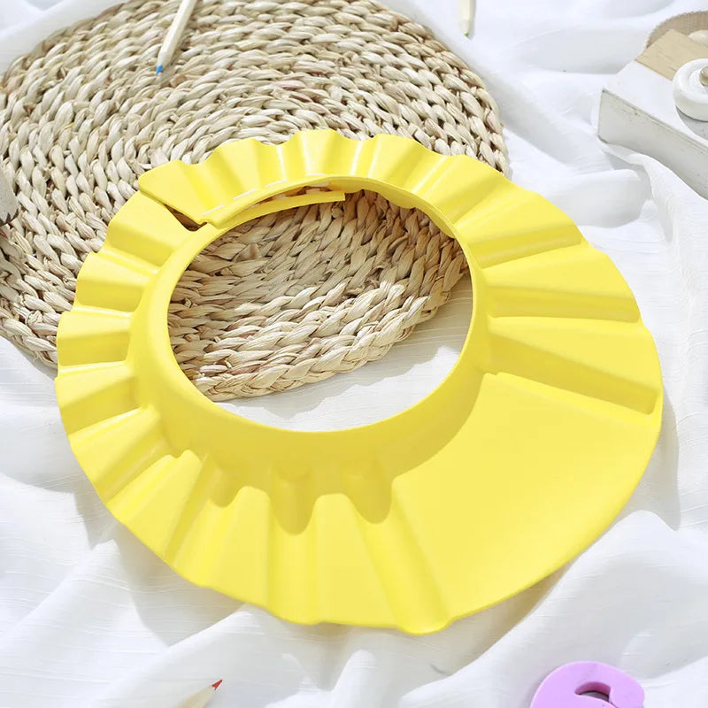 Baby Shower Soft Cap Adjustable Hair Wash Hat for Kids Ear Protection
