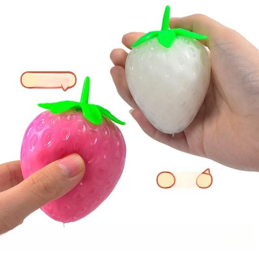 Color Changing Squishy Strawberry  Stress Relief Fidget Toy for Kids    Sensory Play