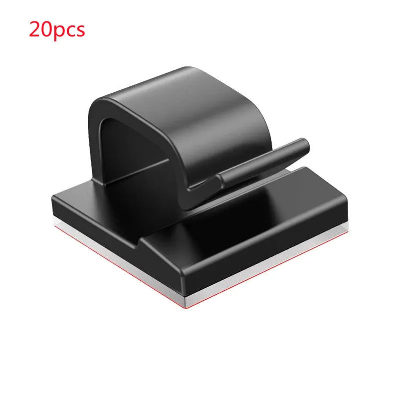 20/15/50 pcs Cable Clips Self Adhesive Cord Management Black Wire Holder Organizer Clamp Self-adhesive Car Wire Clip Accessories