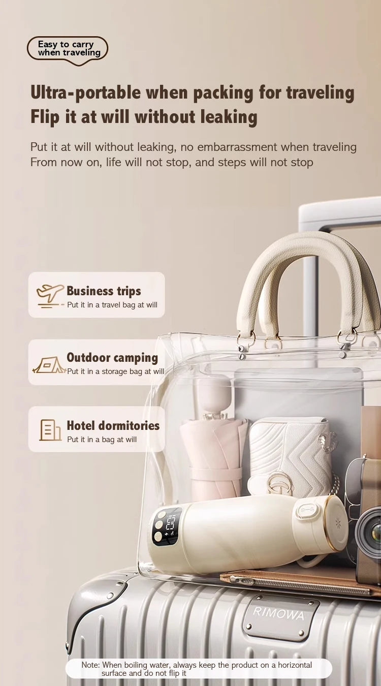 2025 New Upgrade Wireless Boiling Water Fast Heating Baby Bottle Warmer Travel  Baby Milk Bottle Warmer Portable Milk Warmer