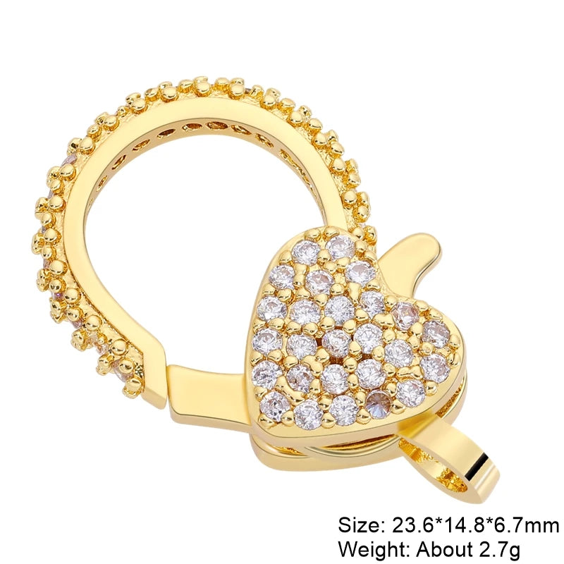 Juya 18K Real Gold Plated Lock Clasps Supplies