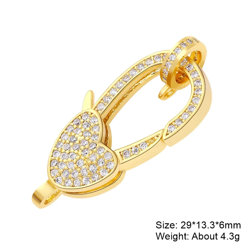 Juya 18K Real Gold Plated Lock Clasps Supplies