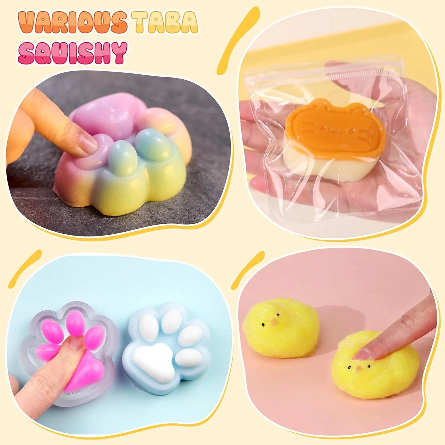 Taba Squishy Kit - 18OZ Rubber Squishy Kit with Guided, Bubble Free and Faster Fully Cures - FuFu Squishy Kit with Mold, Flockin