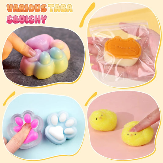 Taba Squishy Kit - 18OZ Rubber Squishy Kit with Guided, Bubble Free and Faster Fully Cures - FuFu Squishy Kit with Mold, Flockin