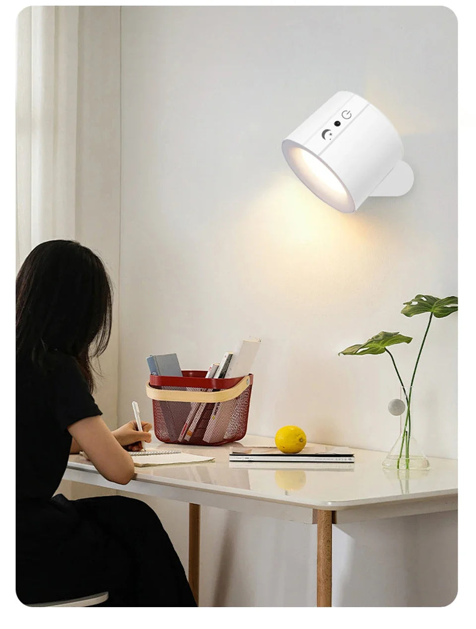 LED Wall Sconces Light Touch Control  Wall Lamp 360 Rotatable
