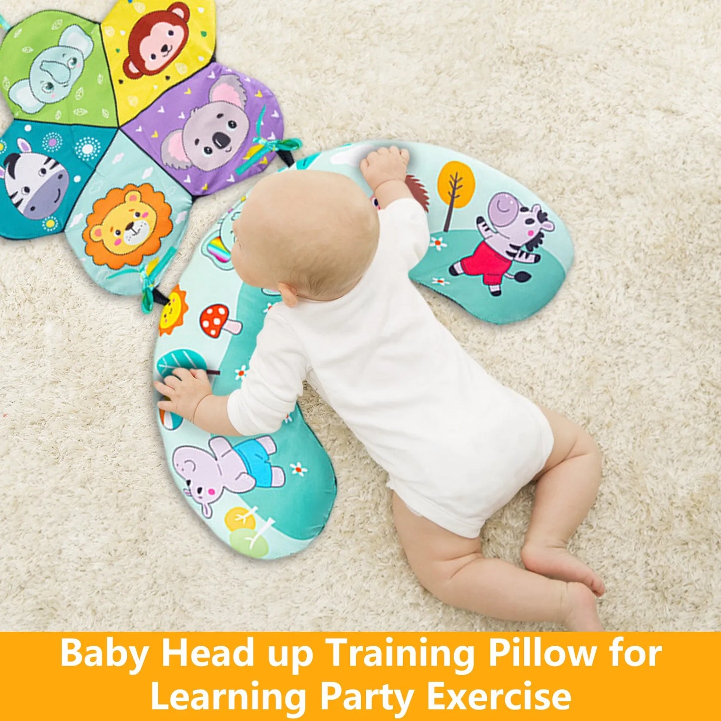 Baby Tummy Pillow - Newborn Head Support & Training,