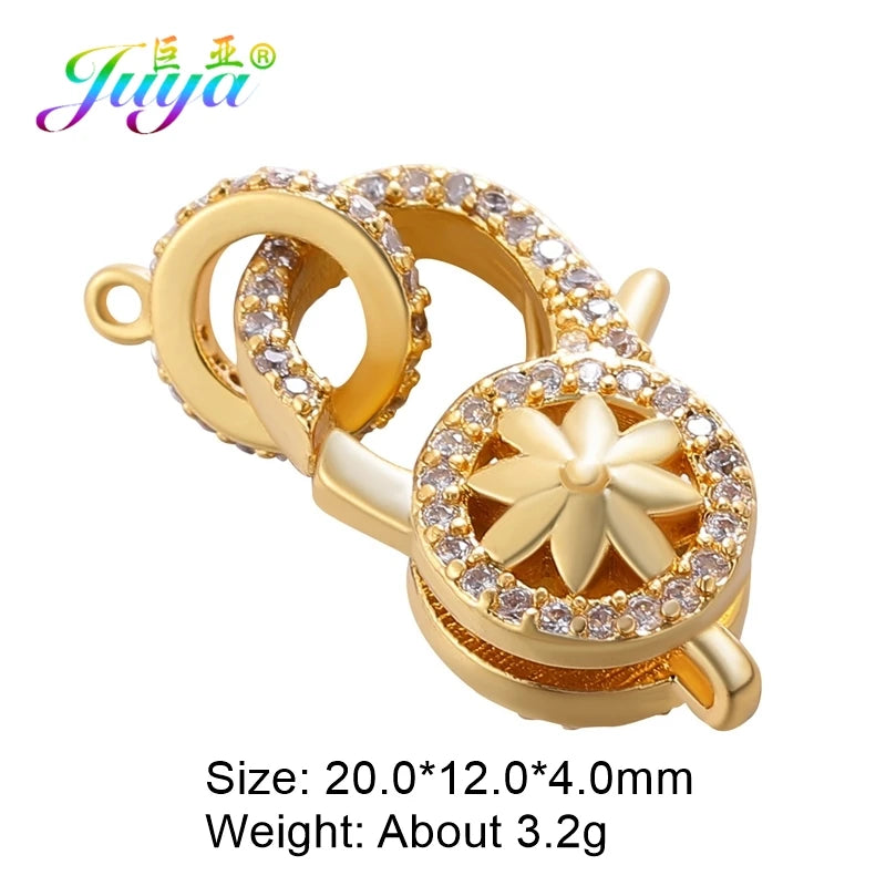 Juya 18K Real Gold Plated Lock Clasps Supplies