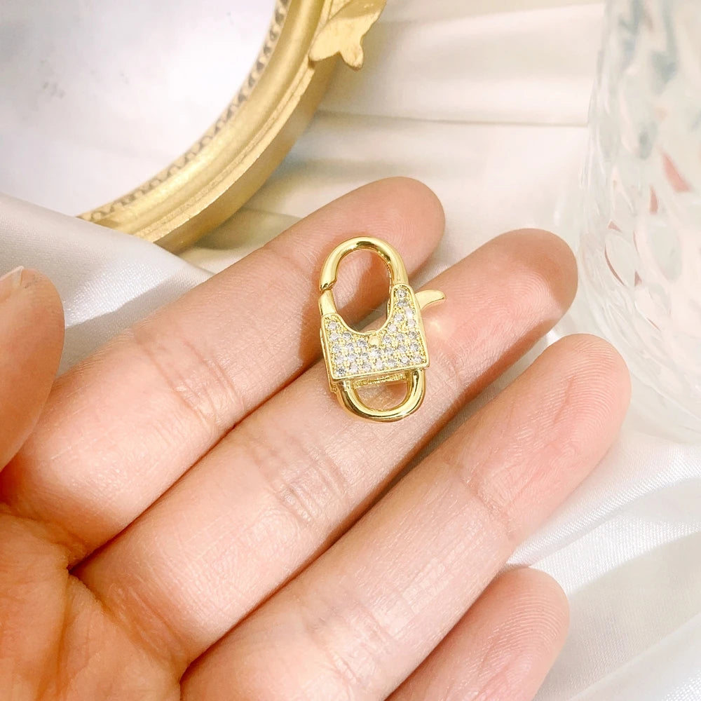 Juya 18K Real Gold Plated Lock Clasps Supplies