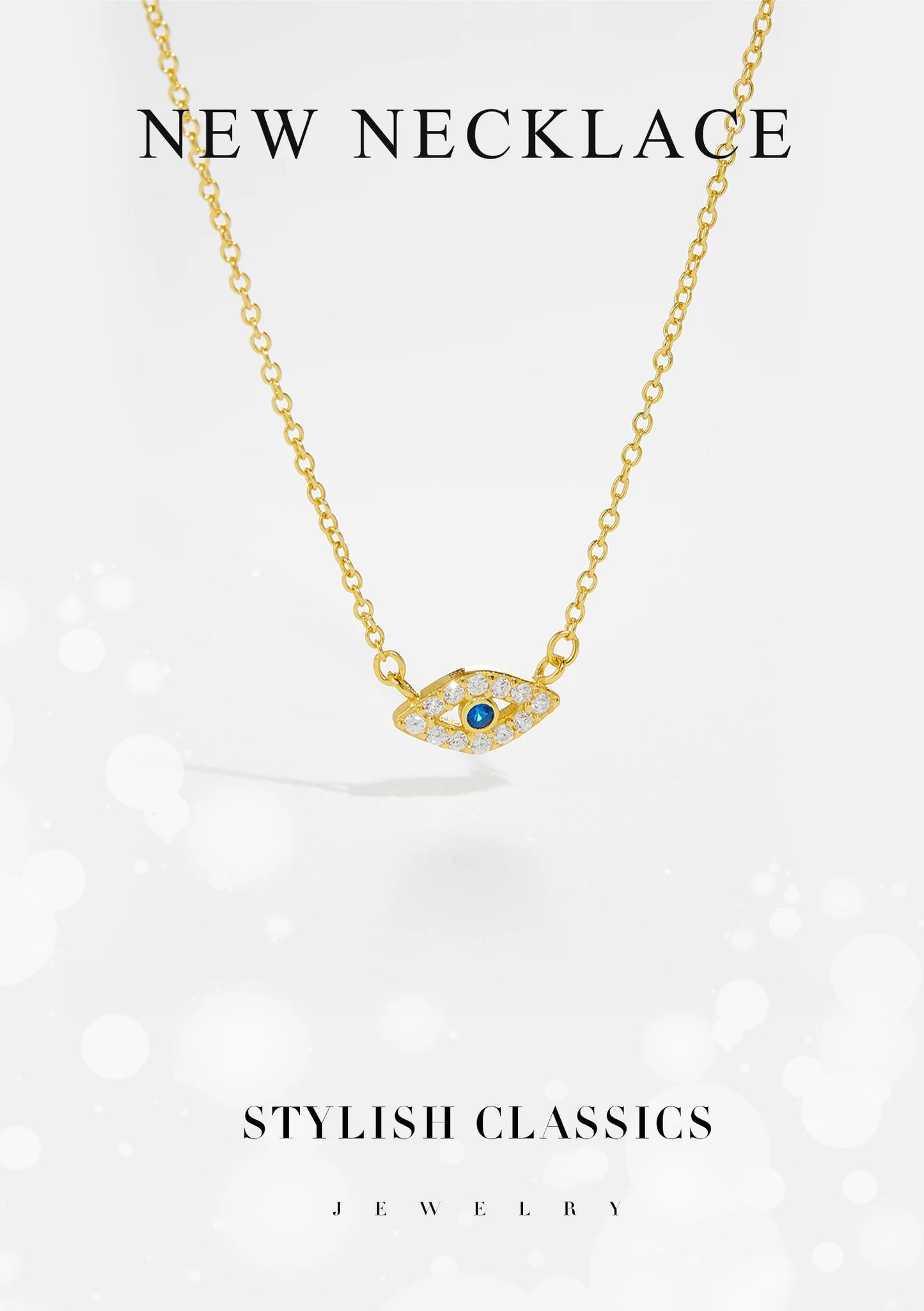 ANDYWEN Winter 925 Sterling Silver Gold Locky Eye Blue