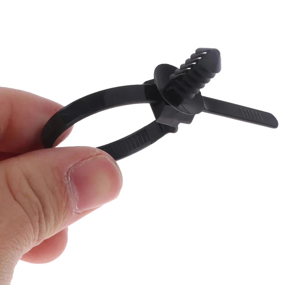 10pcs Wire Harness Fastener Clamp Clips Cable Ties Management Organizers For Car Corrugated Pipe Car-styling