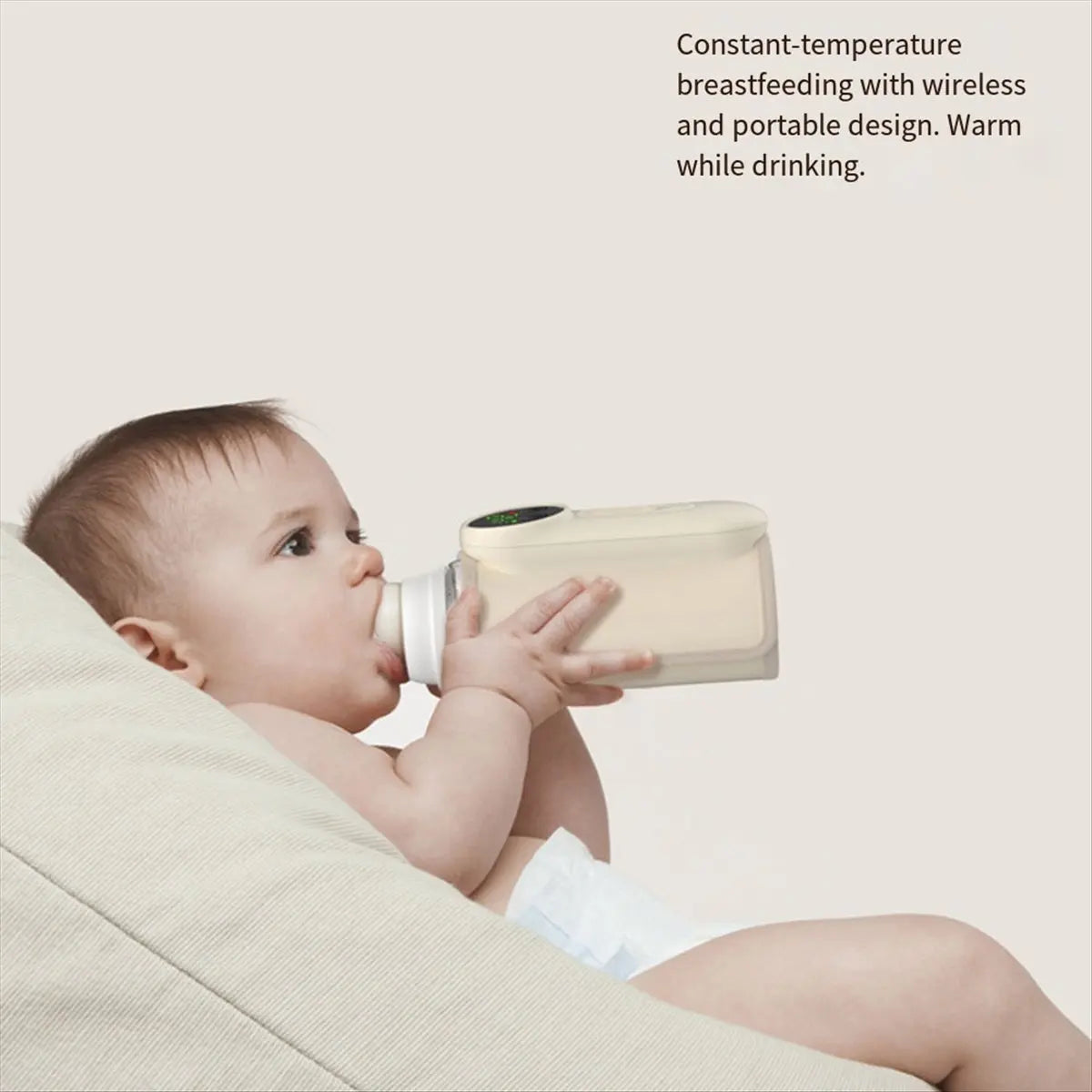 Punctual- Portable Baby Bottle Warmer Wireless Milk Heater with Constant Temperature Control USB Insulated Milk Cover for Travel