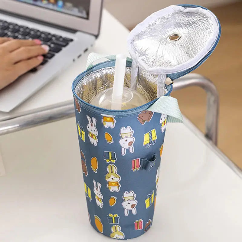Baby Milk Bottle Insulation Bags Cartoon Portable Waterproof Feeding Bottle Thermal Bag Milk Warmer Cooler Stroller Hang Bags