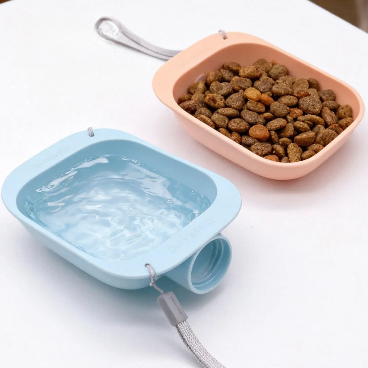 Portable Dog Water Bottle with Attached Bowl:Travel Waterer for On-the-Go Hydration During Walks & Outdoor Adventures
