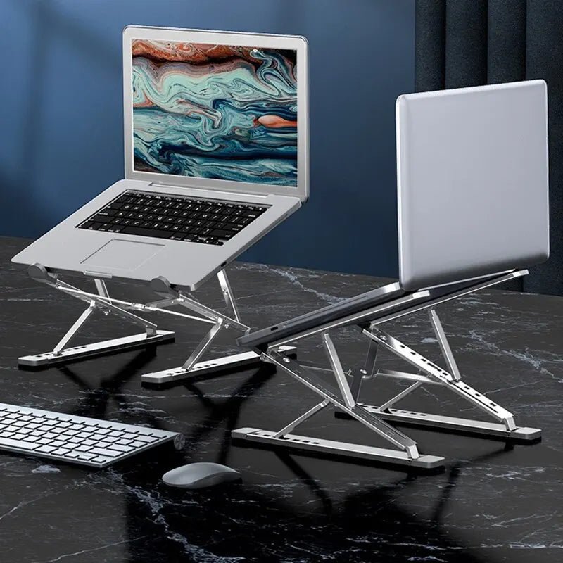 Adjustable Aluminum Laptop Stand for MacBook, Foldable Cooling Table - PureShop