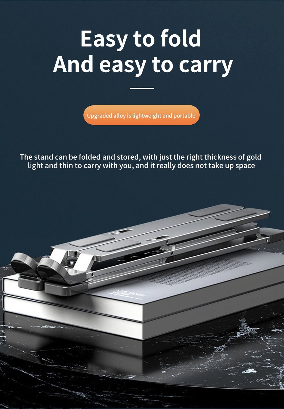 Adjustable Aluminum Laptop Stand for MacBook, Foldable Cooling Table - PureShop