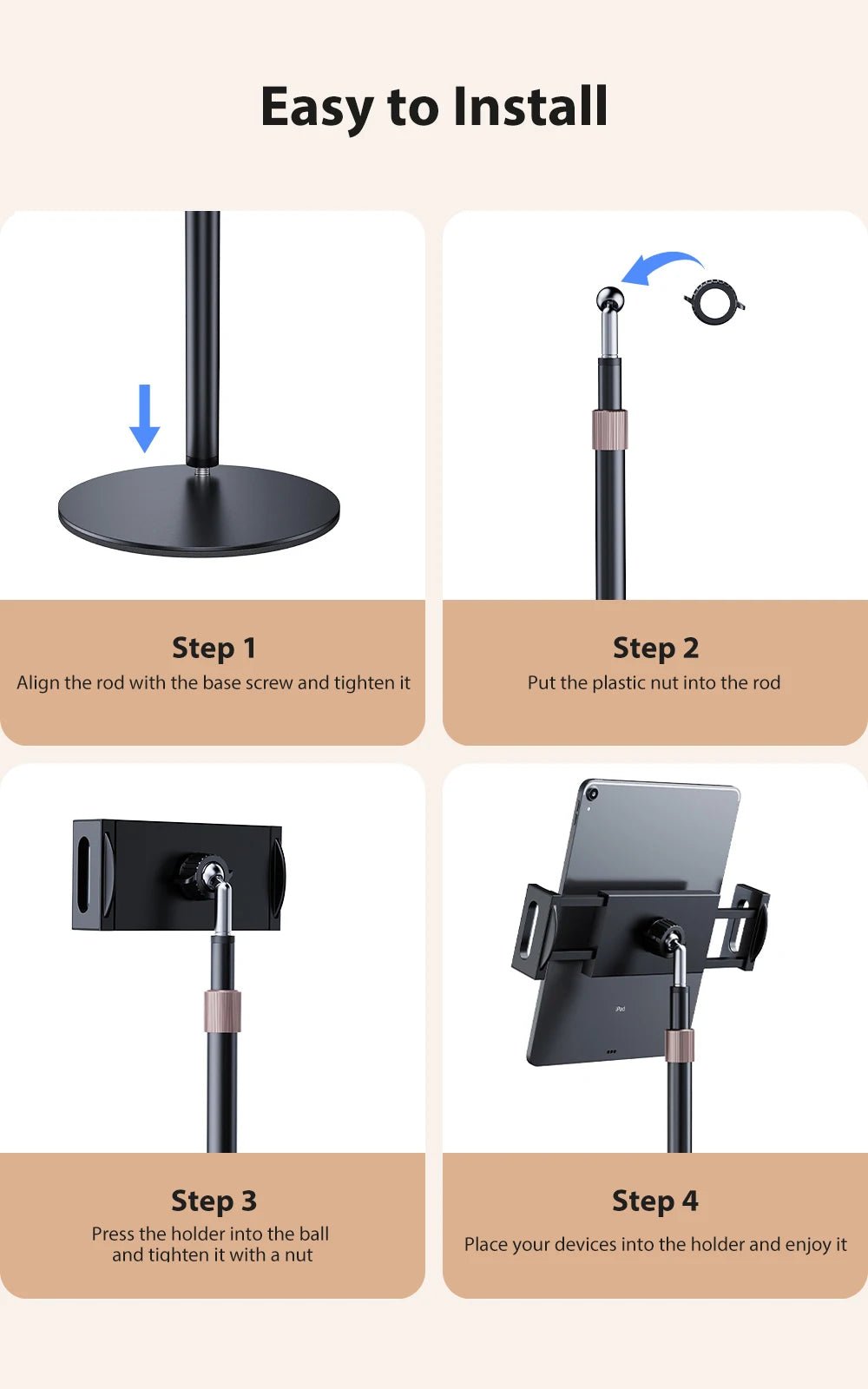 Adjustable Portable Monitor Stand for Laptop, Phone, Tablet - Desktop Holder - PureShop