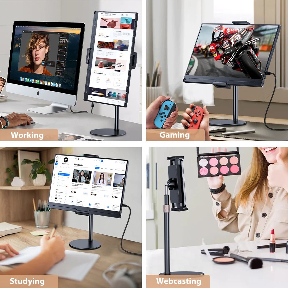 Adjustable Portable Monitor Stand for Laptop, Phone, Tablet - Desktop Holder - PureShop