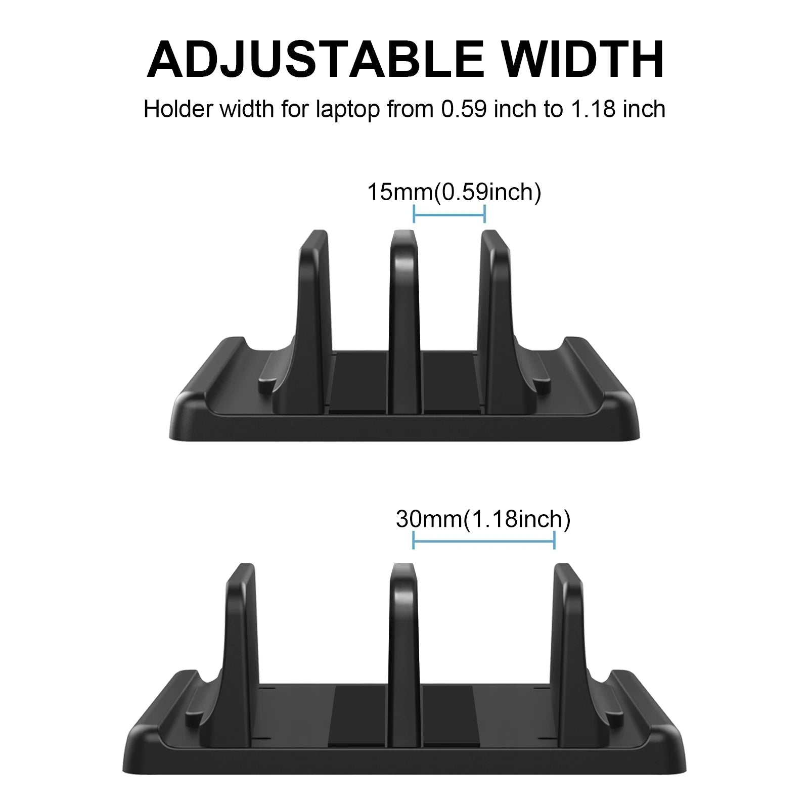 Adjustable Vertical Laptop Stand Space-Saving Dock - PureShop