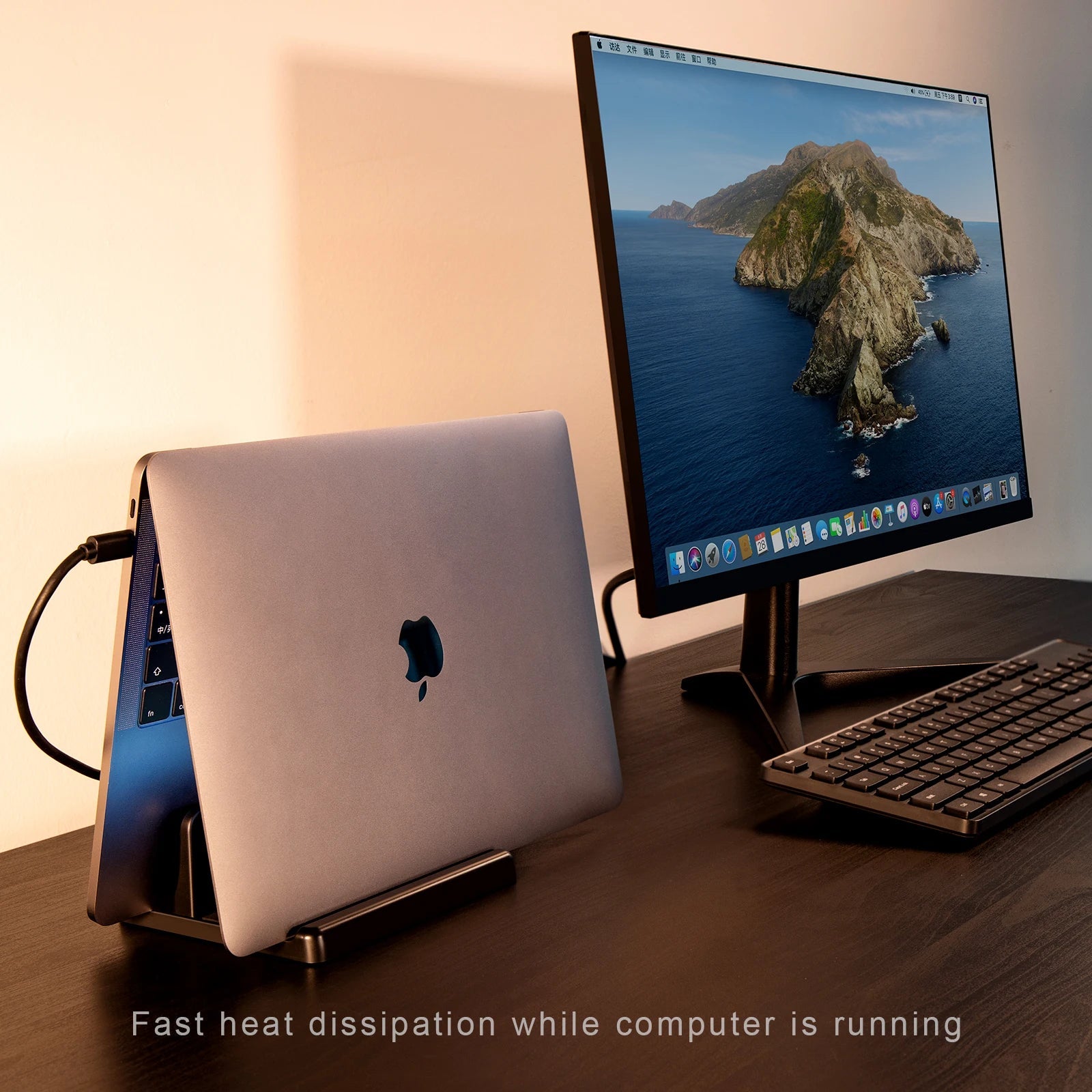 Adjustable Vertical Laptop Stand Space-Saving Dock - PureShop