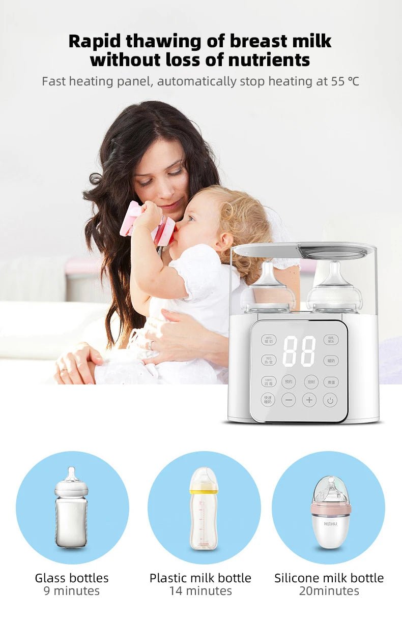 Baby Bottle Warmer Multi function Fast Baby Accessories Food Heater Milk Warmer Steriliser with ACcurate Temperature Control - PureShop
