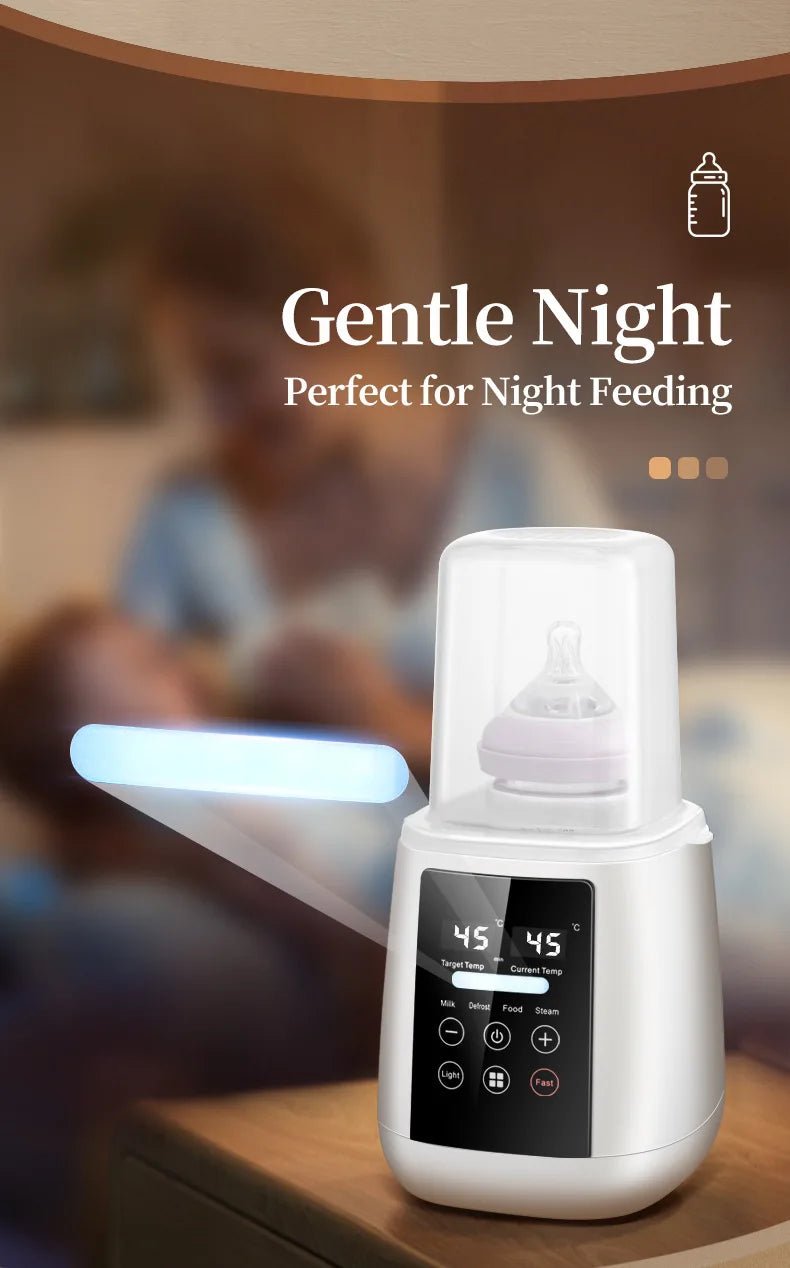 Baby Bottle Warmer & Sterilizer 6-in-1Multifuntion Breast Milk Warmer Accurate Temperature Control Baby Bottle Heater - PureShop