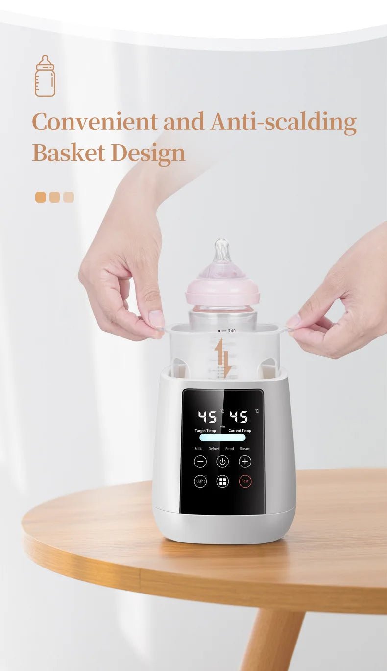 Baby Bottle Warmer & Sterilizer 6-in-1Multifuntion Breast Milk Warmer Accurate Temperature Control Baby Bottle Heater - PureShop