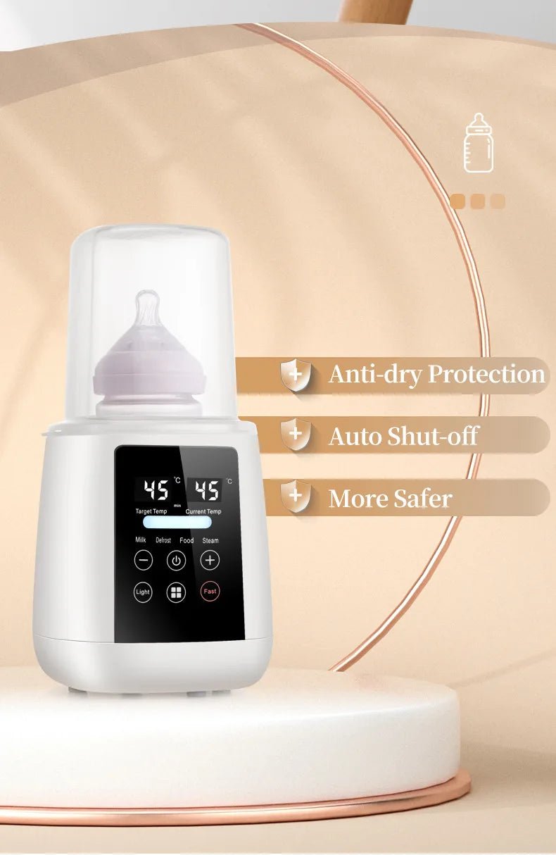Baby Bottle Warmer & Sterilizer 6-in-1Multifuntion Breast Milk Warmer Accurate Temperature Control Baby Bottle Heater - PureShop