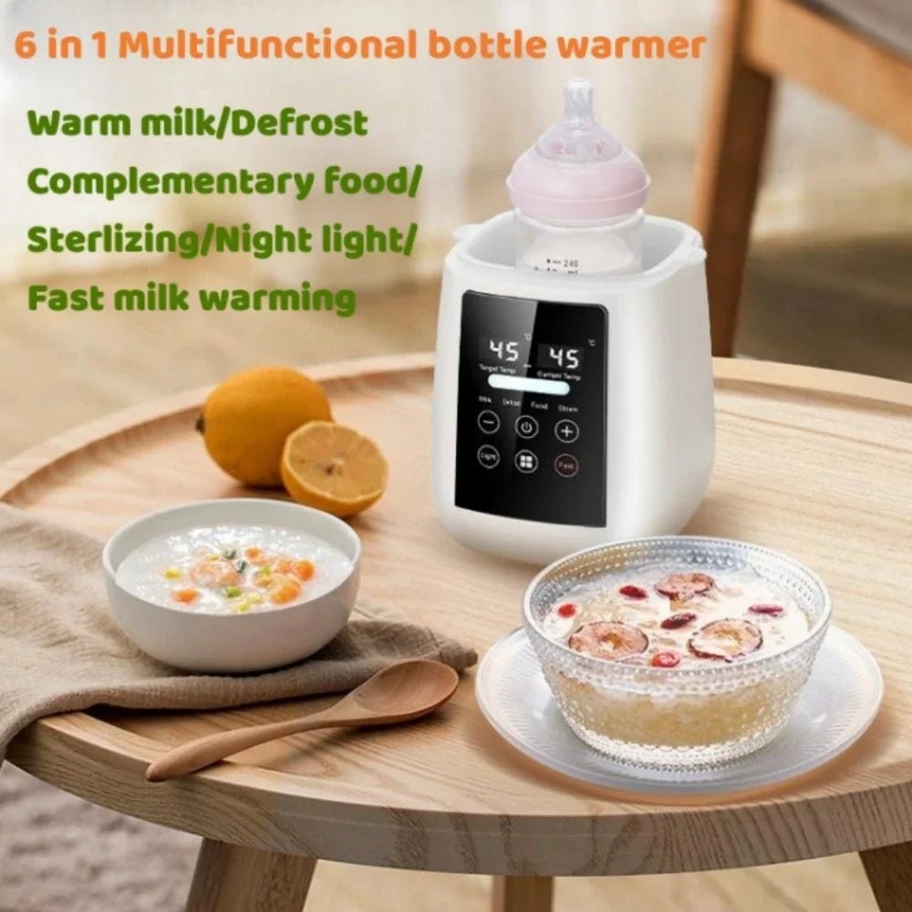 Baby Bottle Warmer & Sterilizer 6-in-1Multifuntion Breast Milk Warmer Accurate Temperature Control Baby Bottle Heater - PureShop