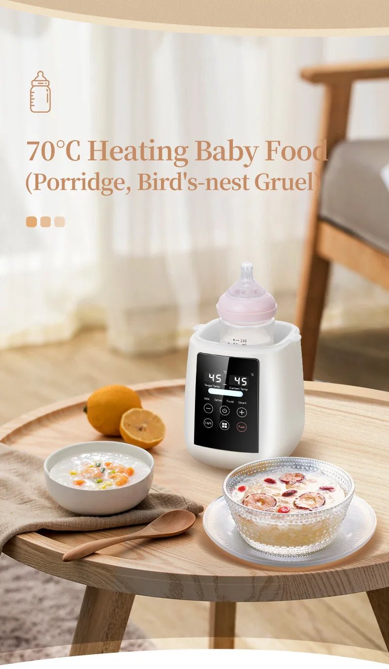 Baby Bottle Warmer & Sterilizer 6-in-1Multifuntion Breast Milk Warmer Accurate Temperature Control Baby Bottle Heater - PureShop