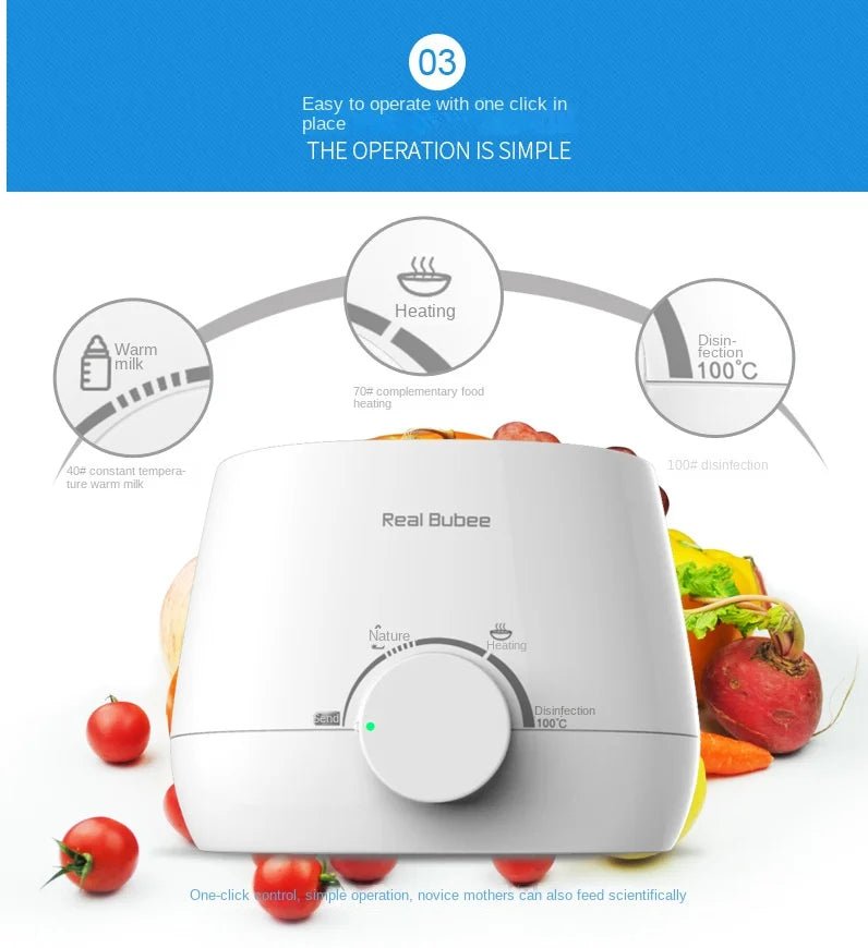 Baby Bottles Milk Warmer Food Heater Steam Sterilizer 5-Minute Fast Warming Precise Temperature Control Double Milk Warmer - PureShop