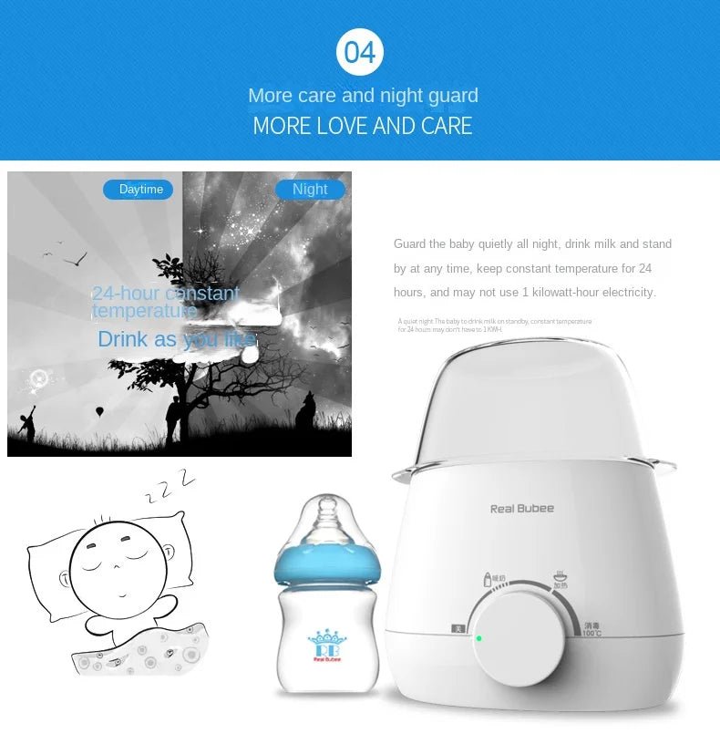 Baby Bottles Milk Warmer Food Heater Steam Sterilizer 5-Minute Fast Warming Precise Temperature Control Double Milk Warmer - PureShop