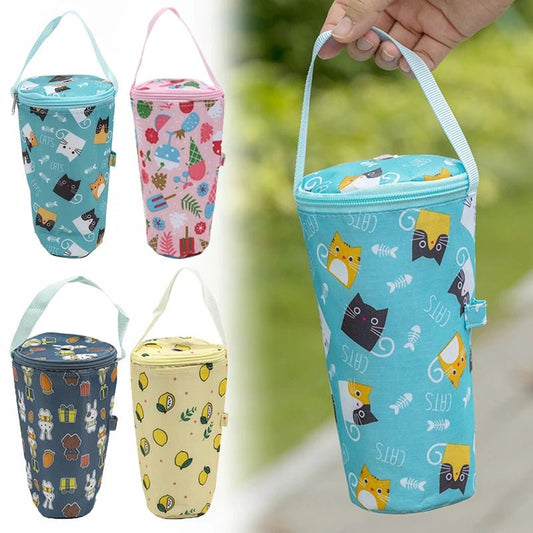 Baby Milk Bottle Insulation Bags Cartoon Portable Waterproof Feeding Bottle Thermal Bag Milk Warmer Cooler Stroller Hang Bags - PureShop
