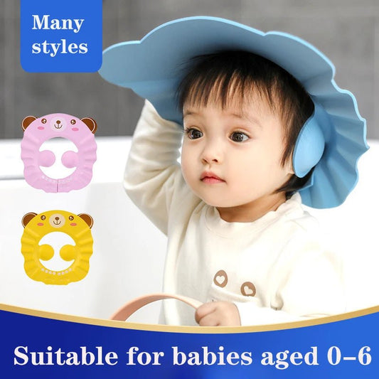 Baby Shower Soft Cap Adjustable Hair Wash Hat for Kids Ear Protection - PureShop