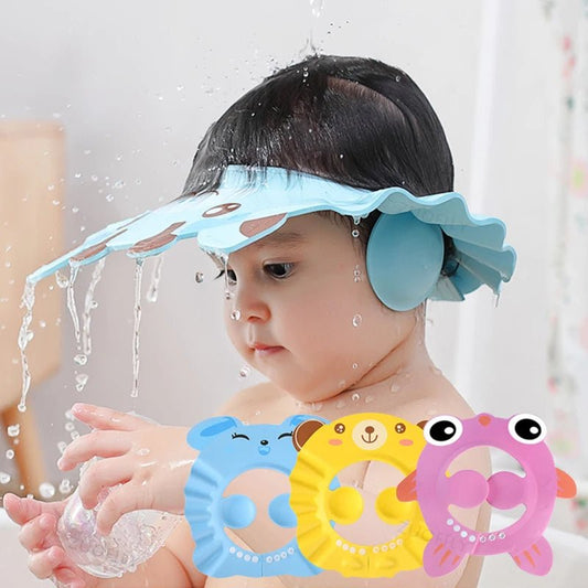 Baby Shower Soft Cap Adjustable Hair Wash Hat for Kids Ear Protection - PureShop