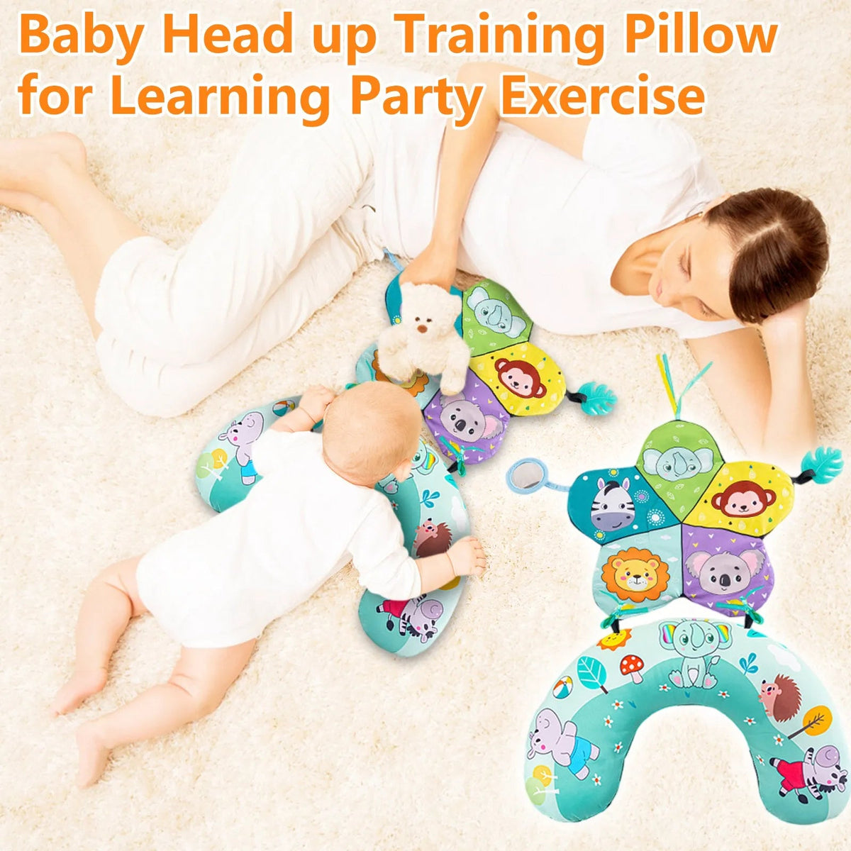 Baby Tummy Pillow - Newborn Head Support & Training, - PureShop