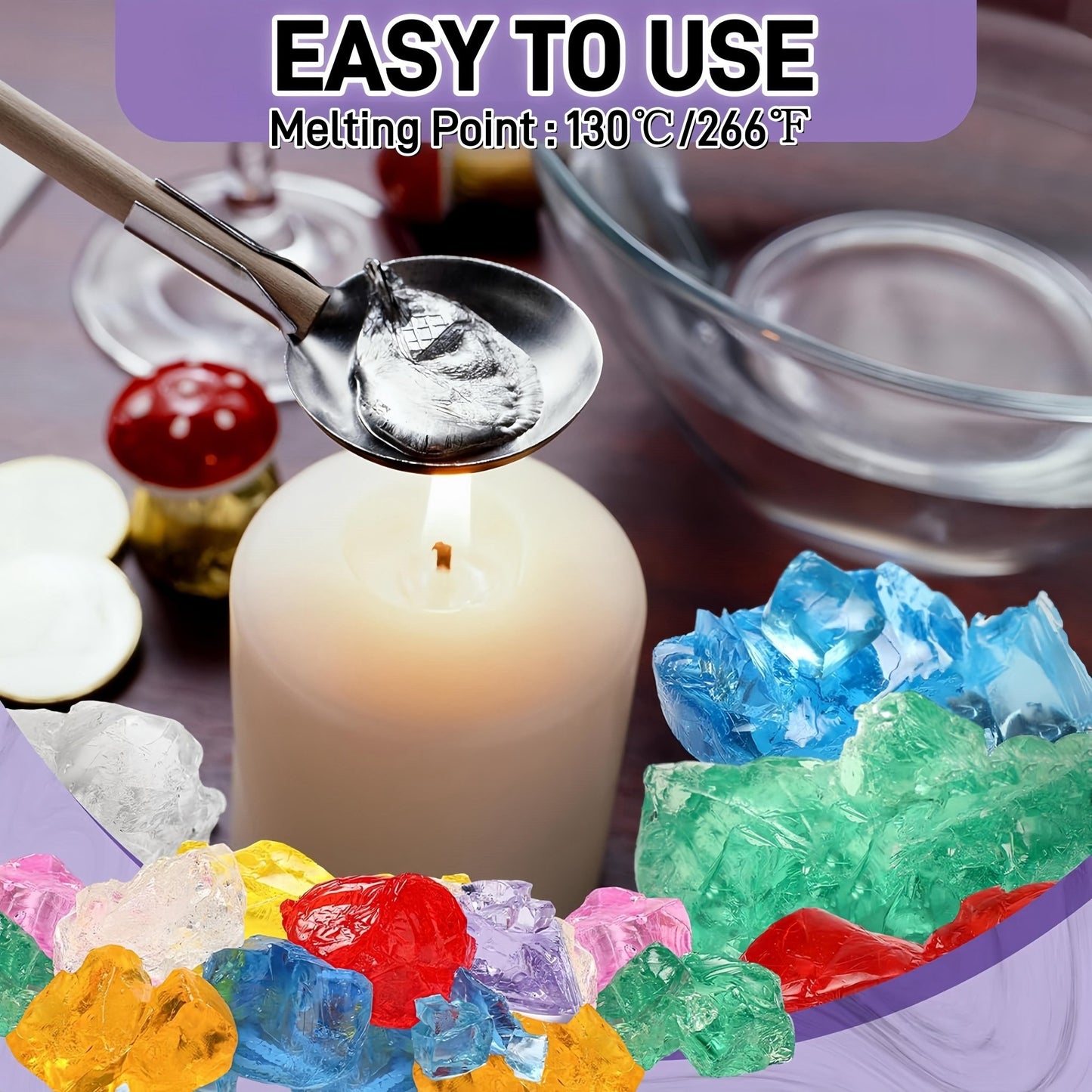 Translucent Low-Melt Jelly Wax for DIY Candles & Crafts - PureShop