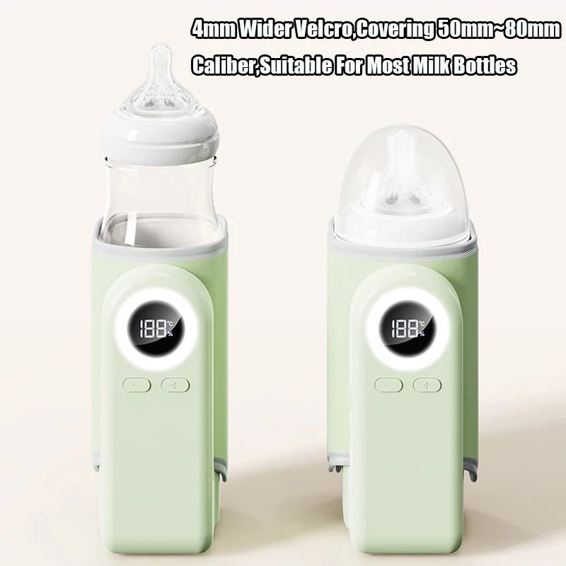 Bottle Warmer 4 in 1 Fast Heating Baby Milk Warmer with Accurate Temperature Display USB Charging Portable Wireless Milk Warming - PureShop