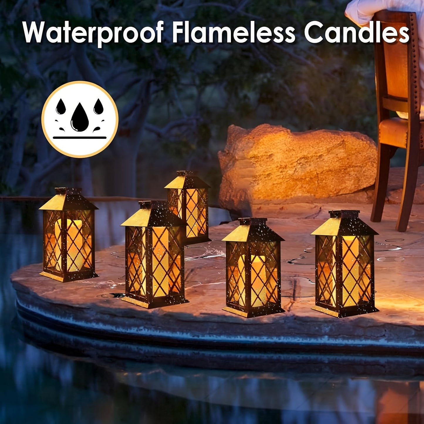 72 Indoor Outdoor Flameless Candle Lights, LED Candles with 4 Remotes And Timers (height 4 "5" 6 "X 2). 2 Inch) for Halloween Wedding Holiday Lights, Home Decorations, Gift-giving, Christmas IP44, Room Decor, Easter, Bedroom