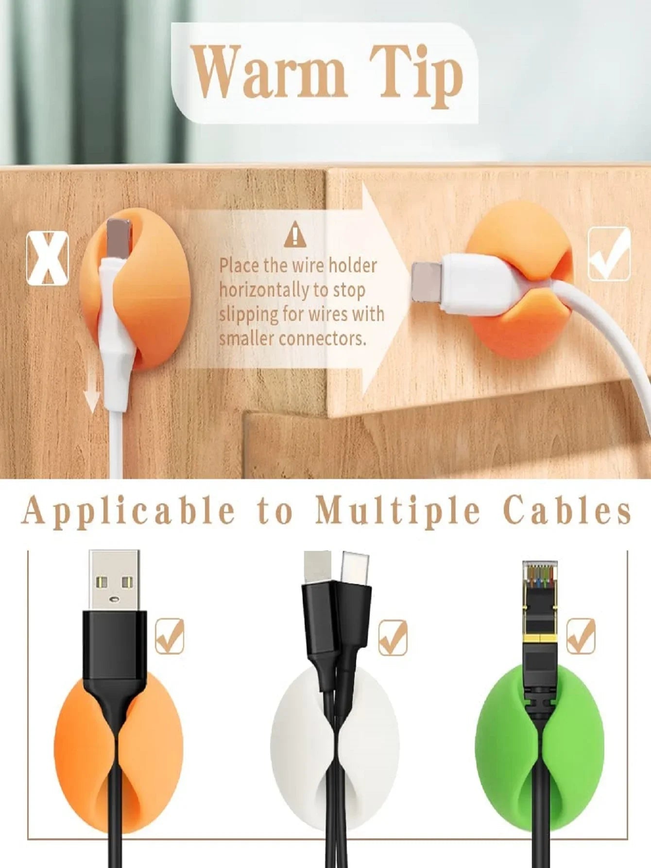 Cable Organizer Set: Clip, Tidy, Wind, Holder, Clasp - PureShop
