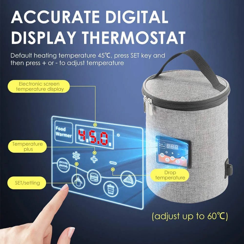 Car Baby Bottle Warmer Portable Newborn Milk Heater Thermostat Bag Smart Display Large Capacity Feeding Warmer Bags - PureShop