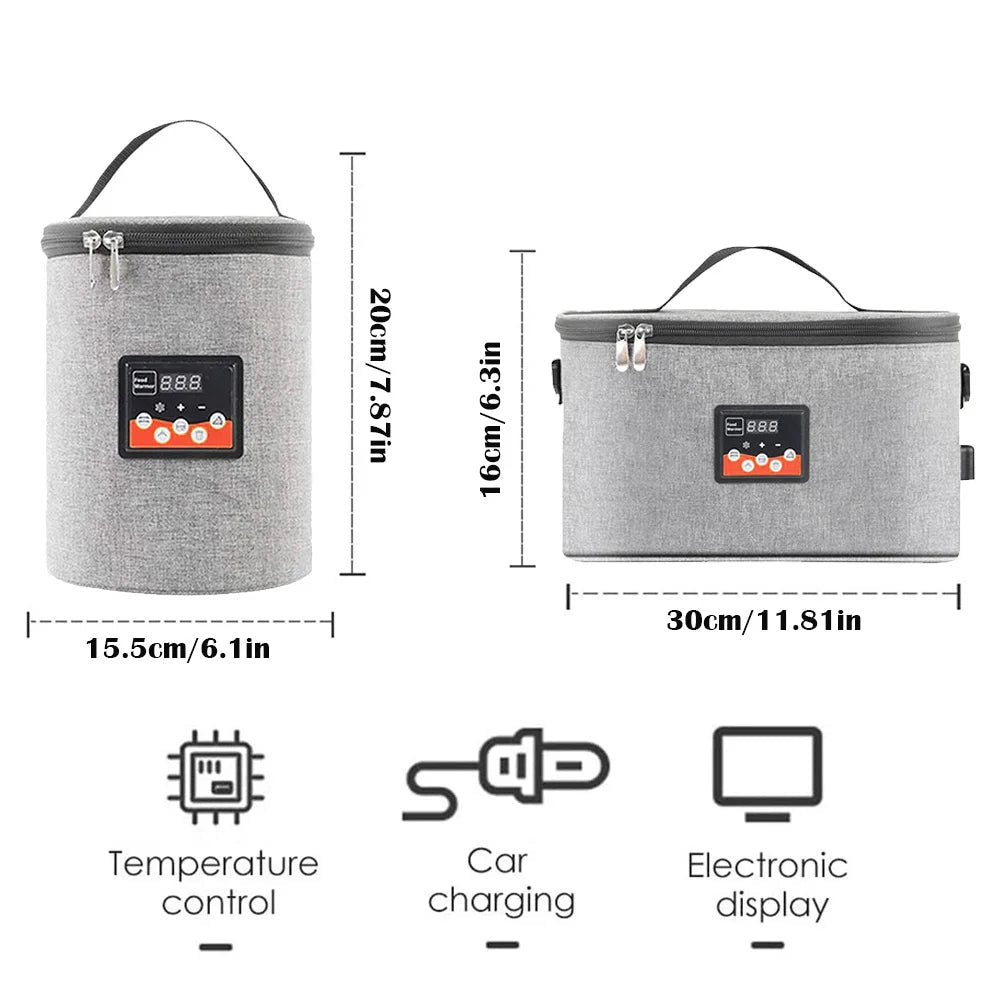 Car Baby Bottle Warmer Portable Newborn Milk Heater Thermostat Bag Smart Display Large Capacity Feeding Warmer Bags - PureShop