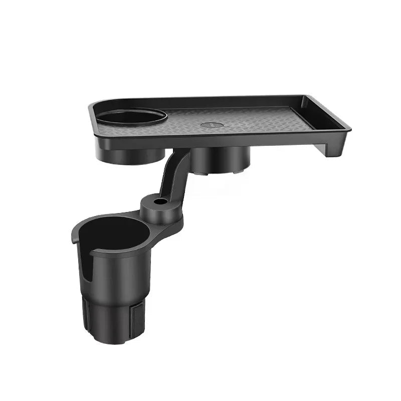 Adjustable Car Cup Holder with Food Table and 360-Degree Tray - PureShop
