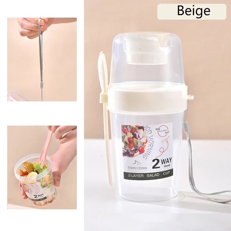 Portable Breakfast Salad Cup Set with Utensils - PureShop