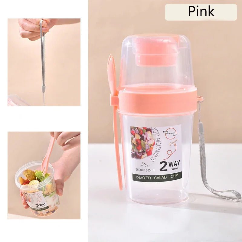 Portable Breakfast Salad Cup Set with Utensils - PureShop