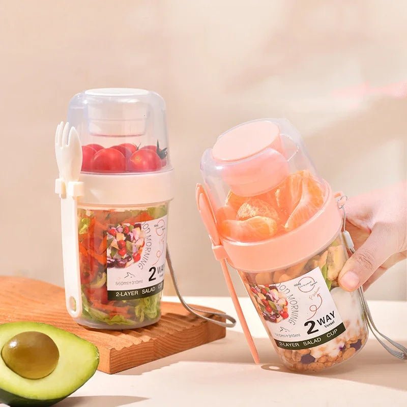 Portable Breakfast Salad Cup Set with Utensils - PureShop