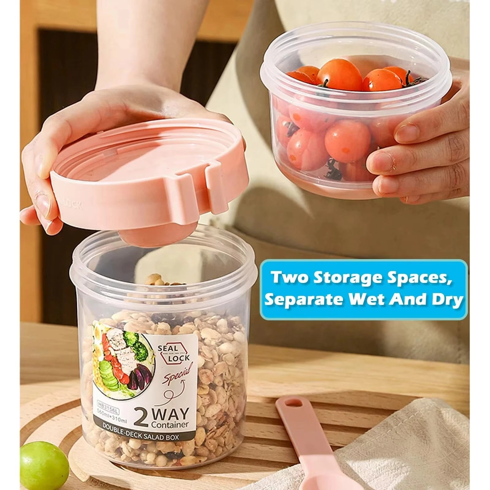 Portable Breakfast Salad Cup Set with Utensils - PureShop