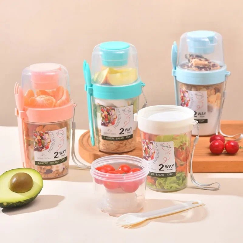 Portable Breakfast Salad Cup Set with Utensils - PureShop