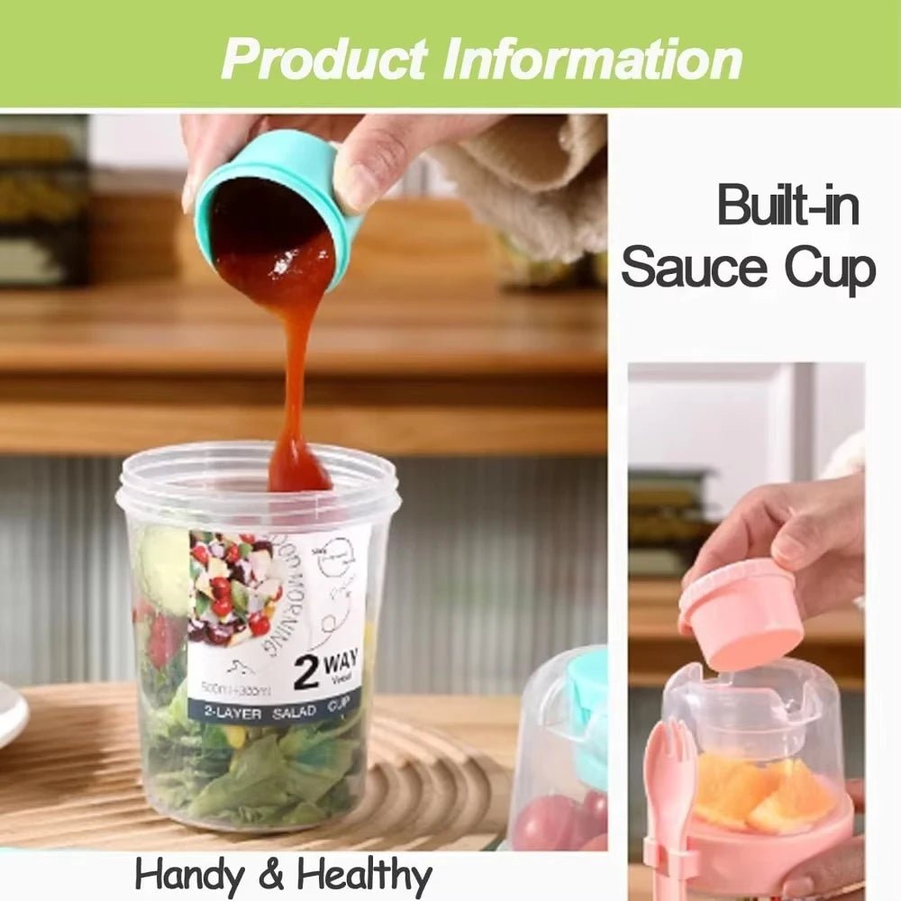 Portable Breakfast Salad Cup Set with Utensils - PureShop
